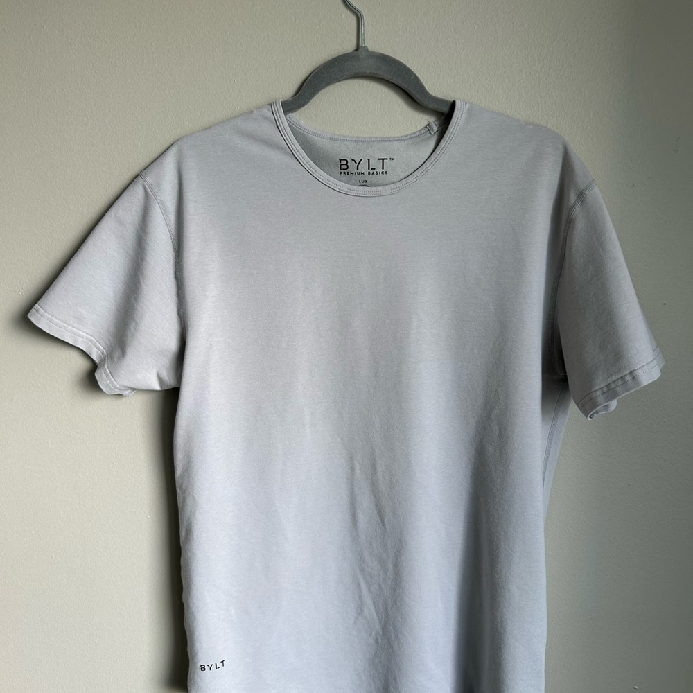 BYLT Basics Light Gray Short Sleeve Tee